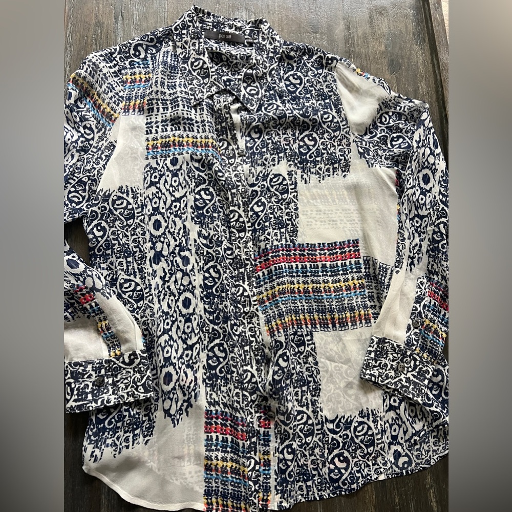 J CREWS PER SE silk blouse. Sz 12